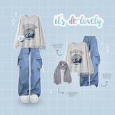 One Set Wanita Remaja Kekinian Korean Style - KK92